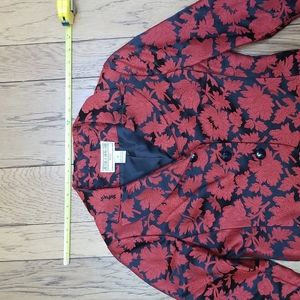 Jessica Howard Petite Dark Red Black Jacket